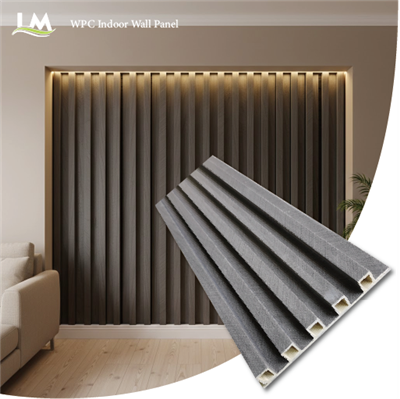 Esnek WPC Duvar Paneli 3D Yivli Kapalı PVC Ahşap Kaplama Kavisli Duvar İçin Su Geçirmez Dekoratif Pano